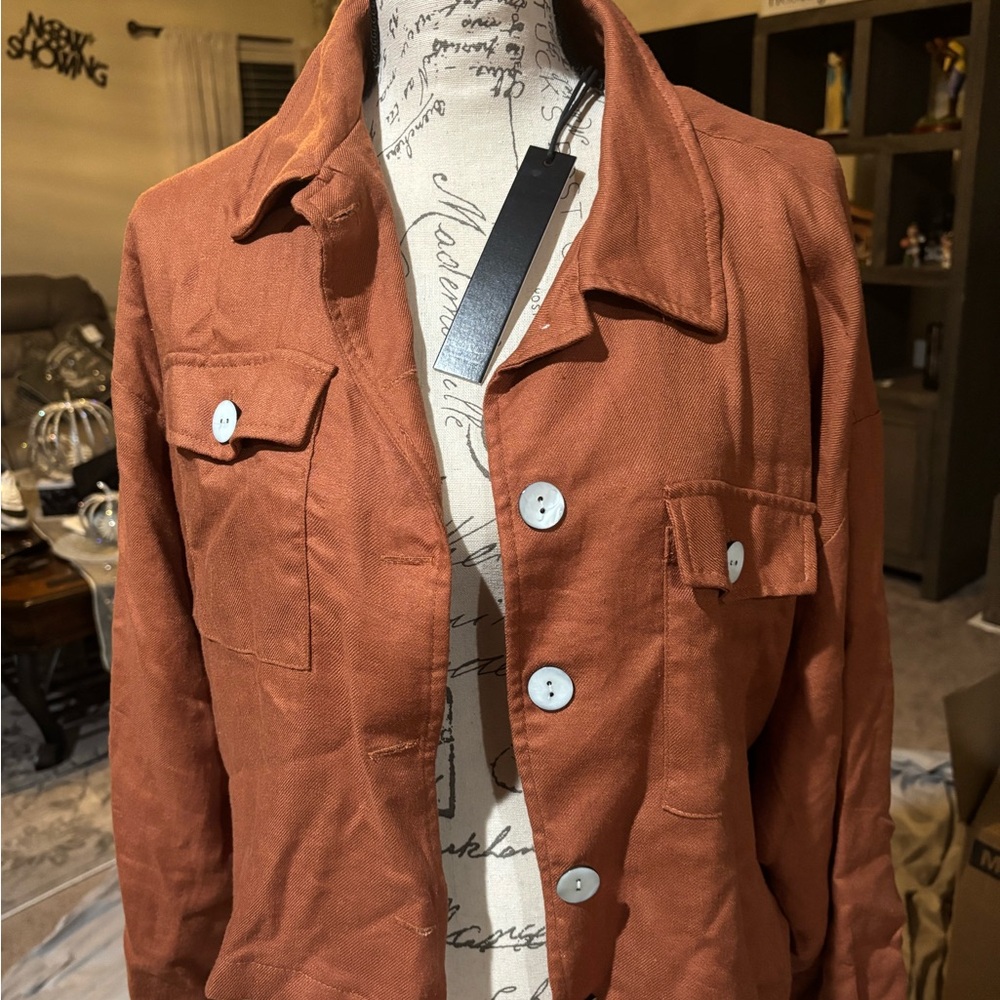 Rust Button-Up Jacket